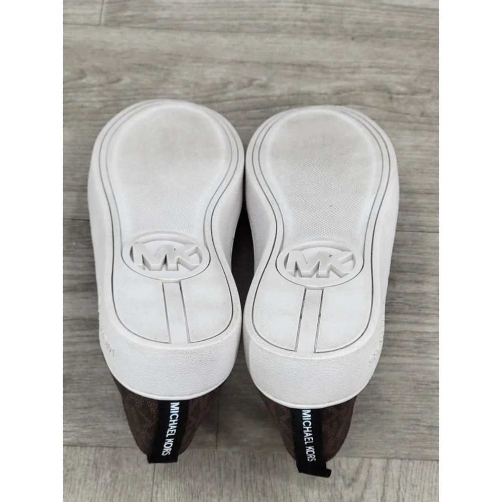 Michael Kors Juno Knit Slip On Met SF Stretch Knit  Women's Size 8.5 M Monogram